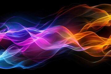 Vivid abstract waves of colors creating a dynamic and vibrant visual display