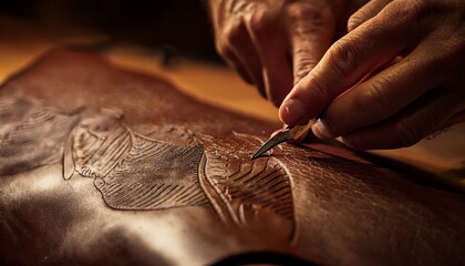 Obraz premium Detailing bark with skilled hands and care. 