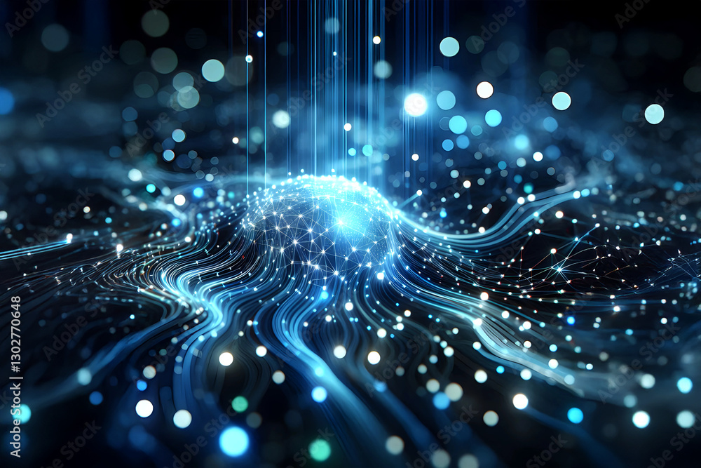 Poster abstract futuristic - technology glowing design digital background. big data circuit board texture b