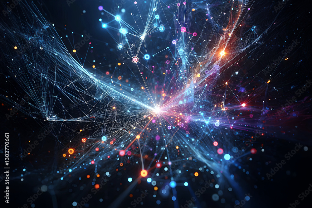 Poster abstract futuristic - technology glowing design digital background. big data circuit board texture b