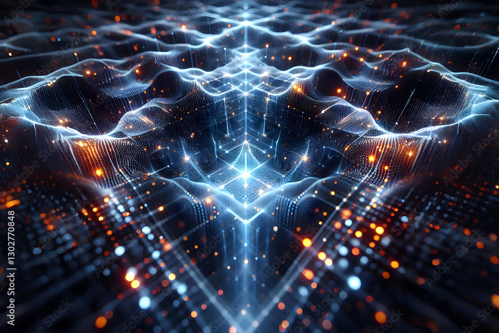 Poster abstract futuristic - technology glowing design digital background. big data circuit board texture b