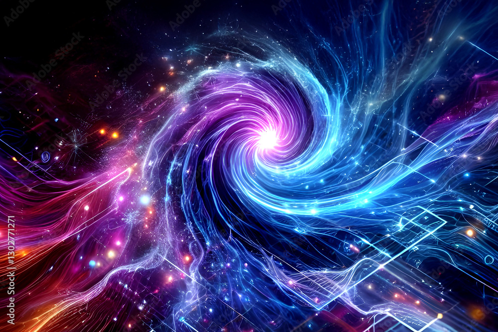Poster abstract futuristic glowing technology design digital background design waves flow technology concep
