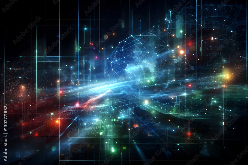 Poster abstract futuristic - technology design digital artificial intelligence. science background. big dat