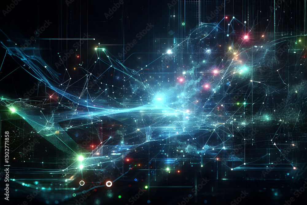 Poster abstract futuristic - technology design digital artificial intelligence. science background. big dat