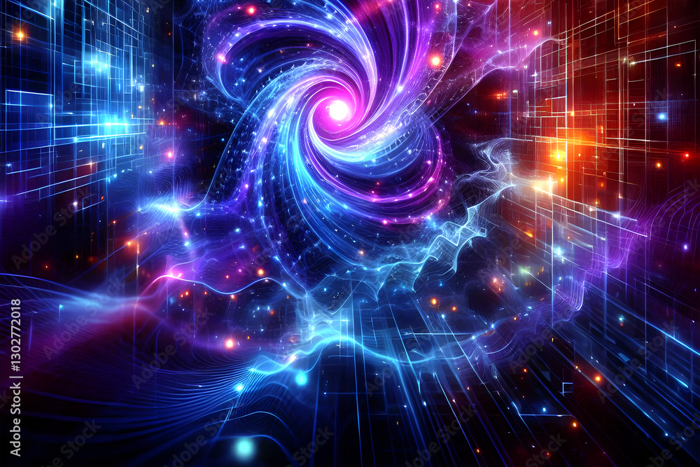 Poster abstract futuristic - technology design digital artificial intelligence. science background. big dat