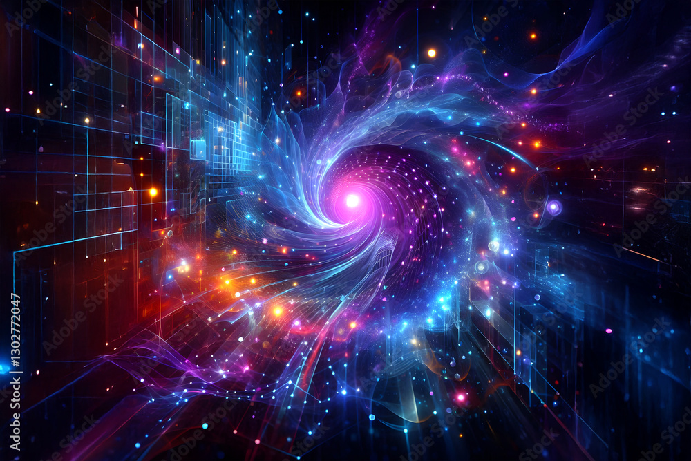 Poster abstract futuristic - technology design digital artificial intelligence. science background. big dat