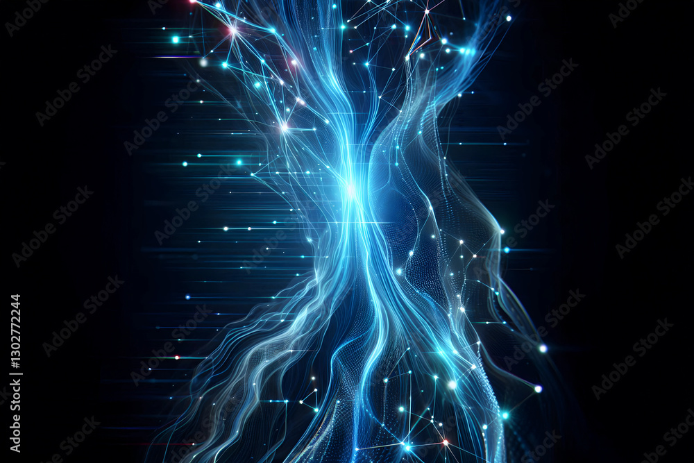 Poster abstract futuristic - technology design digital artificial intelligence. science background. big dat