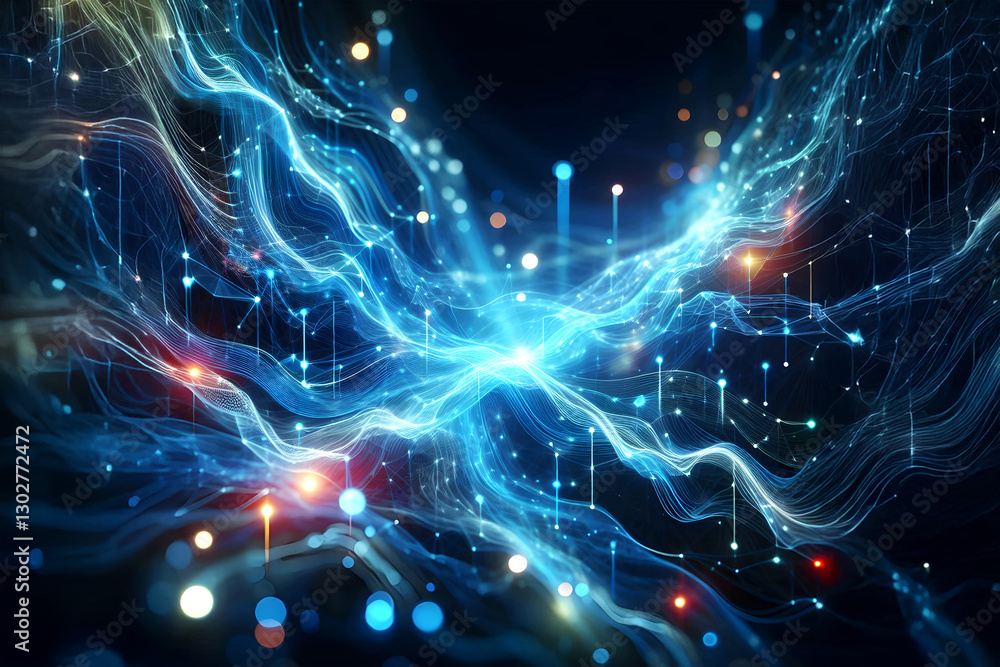 Poster abstract futuristic - technology design digital artificial intelligence. science background. big dat