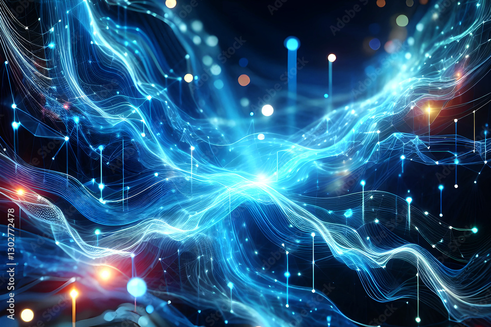Poster abstract futuristic - technology design digital artificial intelligence. science background. big dat