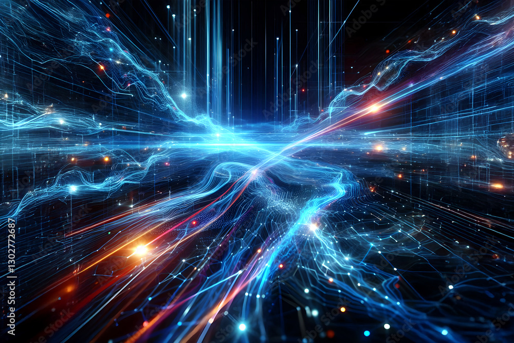 Poster abstract futuristic - technology design digital artificial intelligence. science background. big dat