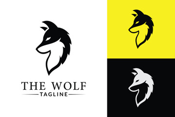 wolf head logo icon vector illustration