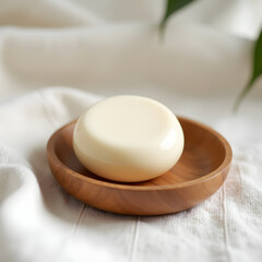 Organic Lotion Bar in Wooden Container
