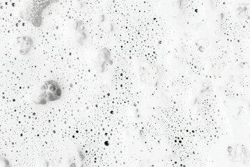 White foam bubbles on flat surface, top view. Neural network AI generated