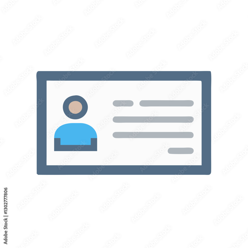 Poster stylish business card design featuring vector icon representation of a professional individual with 