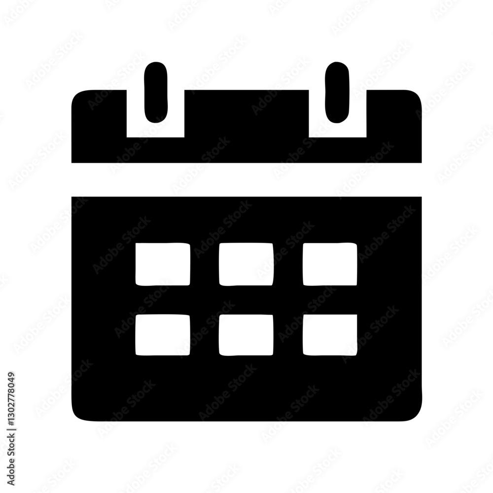 Poster modern vector icon of a desk calendar representing organization and time management for various acti