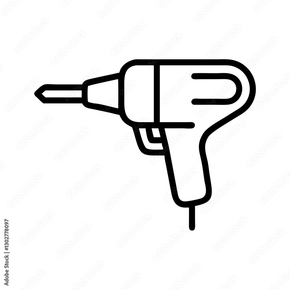 Poster high-quality vector icon of an electric screwdriver design suitable for various creative projects an