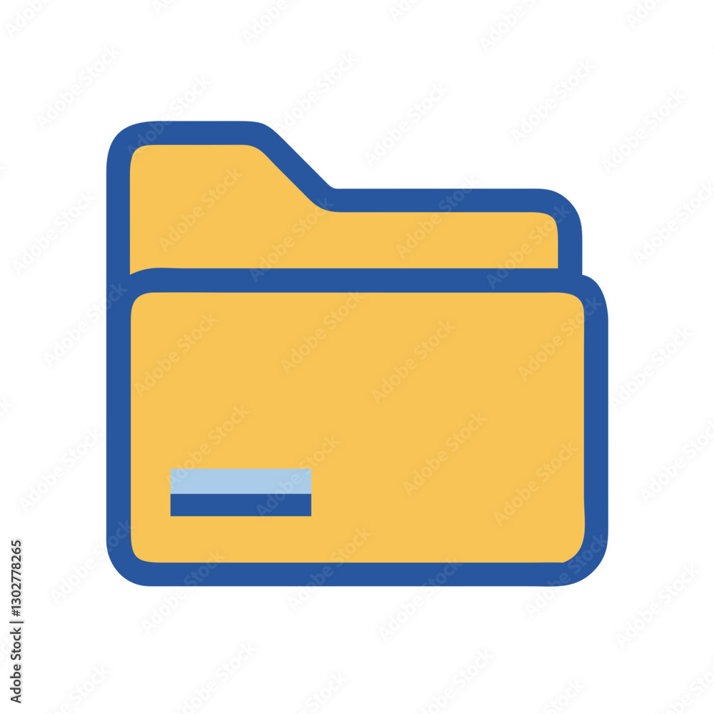 Poster icon representing a folder designed in a simple vector style suitable for applications, websites, an
