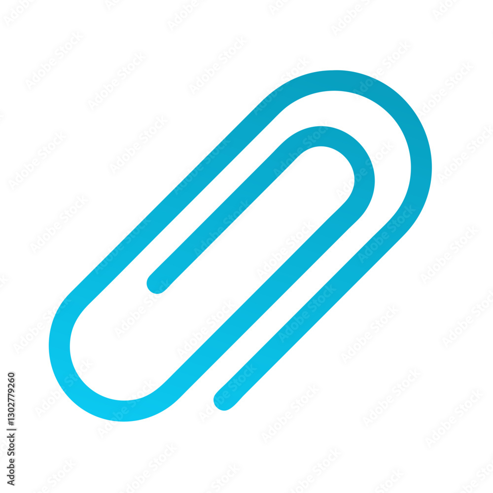 Poster vector icon representing a paperclip design in a modern style suitable for digital applications or g