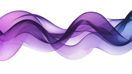 Dynamic Waves of Purple and Blue in Motion