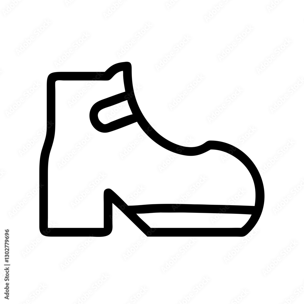 Poster minimalist vector illustration of a shoe outline perfect for design projects and digital application