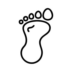 Obraz premium Sand footprint icon representing a beach or seaside activity in a minimalistic vector style perfect for outdoor and relaxation themes