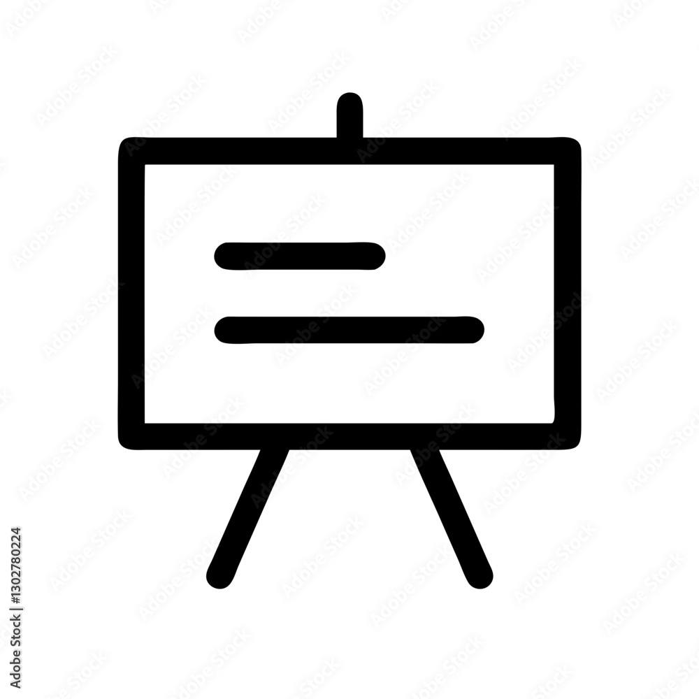 Poster presentation board icon designed for digital applications and educational purposes in clean and mode