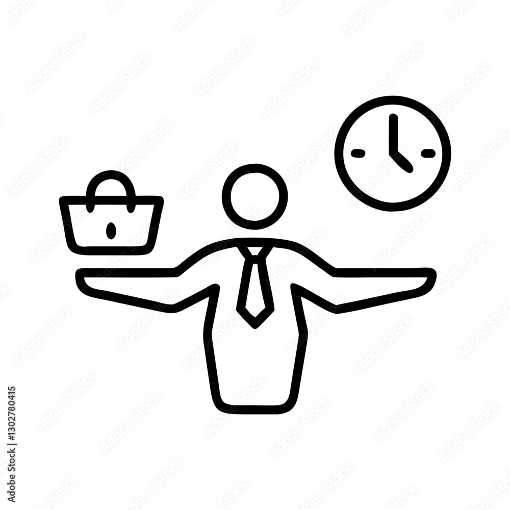 Poster balancing work and life effectively using time management strategies and productivity tools
