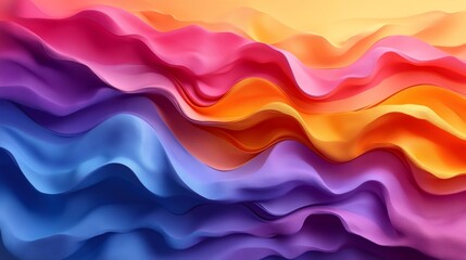 Obraz premium Colorful abstract waves flowing seamlessly, a vibrant and dynamic background