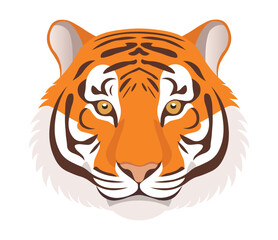 vector of beautiful tiger head with face