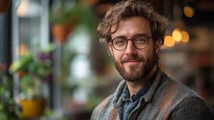 Fototapeta premium Portrait of confident young creative professional smiling in modern office