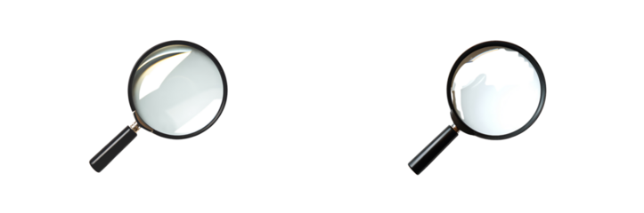 Close-Up View of a Magnifying Glass on Table