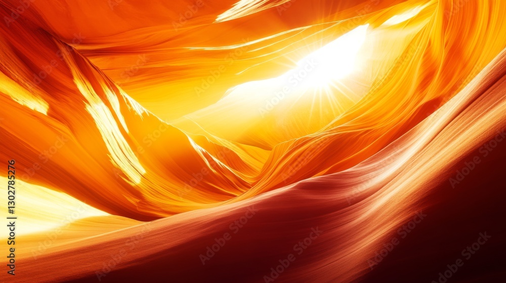 Sticker a stunning visualization of light cascading through flowing forms. the image evokes warmth and seren