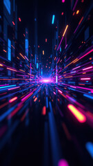 Naklejka premium Digital art featuring abstract cloud-like forms with vibrant colors, symbolizing a network or cloud computing concept, relevant to DevOps and cloud services.