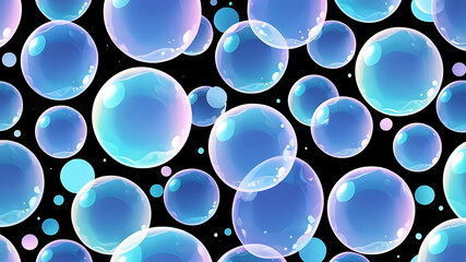 Soap bubbles pattern illuminating the darkness