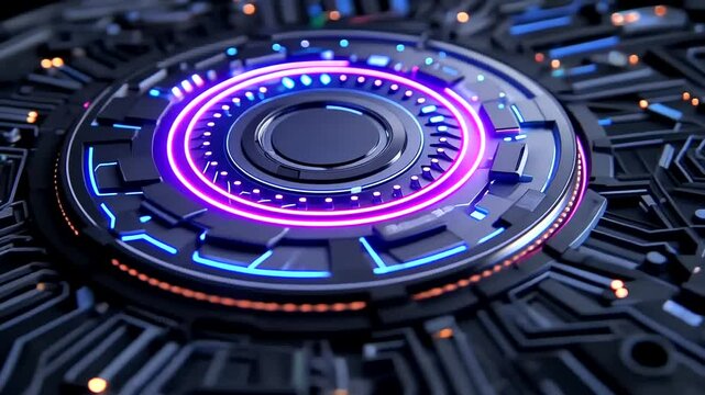 Futuristic tech interface; glowing circuit board; abstract digital background; technology concept; website header