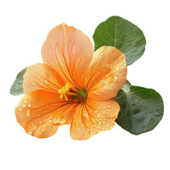 Nasturtium Flower isolated on transparent background