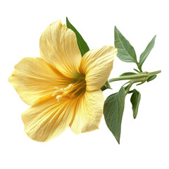 Oenothera Flower isolated on transparent background