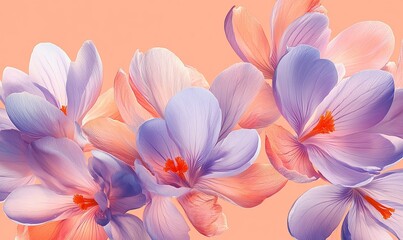 Fototapeta premium Crocus flower background