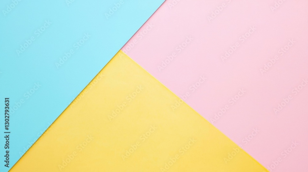 Aufkleber colorful geometric shapes arranged on a flat surface in soft pastel shades creating a visually appea