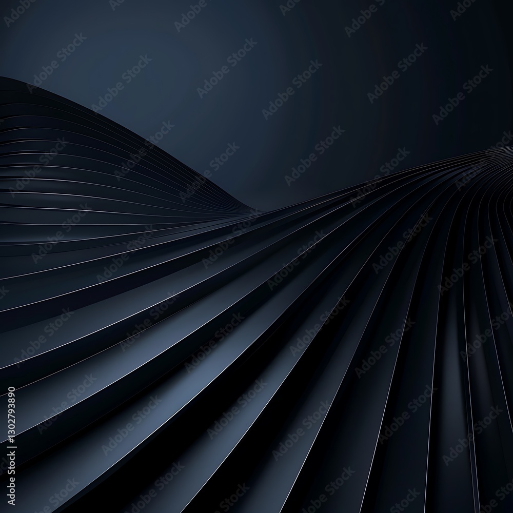 Poster elegant dark blue wavy lines create a smooth and sophisticated abstract background. modern and minim
