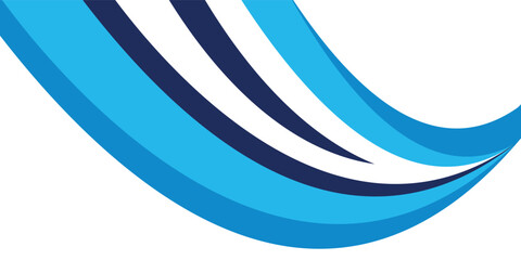 blue wave banner template. Modern abstract Vector Illustration design, isolated on white background.vector