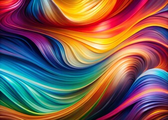 Fototapeta premium Vibrant Abstract Wave Background: Colorful Swirling Pattern Texture