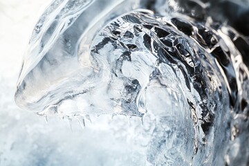 Moonlight Casting an Ethereal Glow Over a Frozen Delta