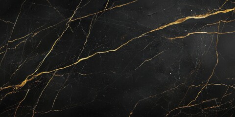 Elegant Dark Marble Texture with Golden Veins Luxurious Stone Surface Fine Art Background Design