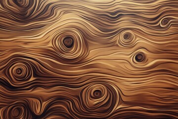 Intricate Knots and Grains in a Wood Grain Illustration Pattern