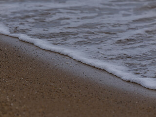 relaxing sea waves on the beach