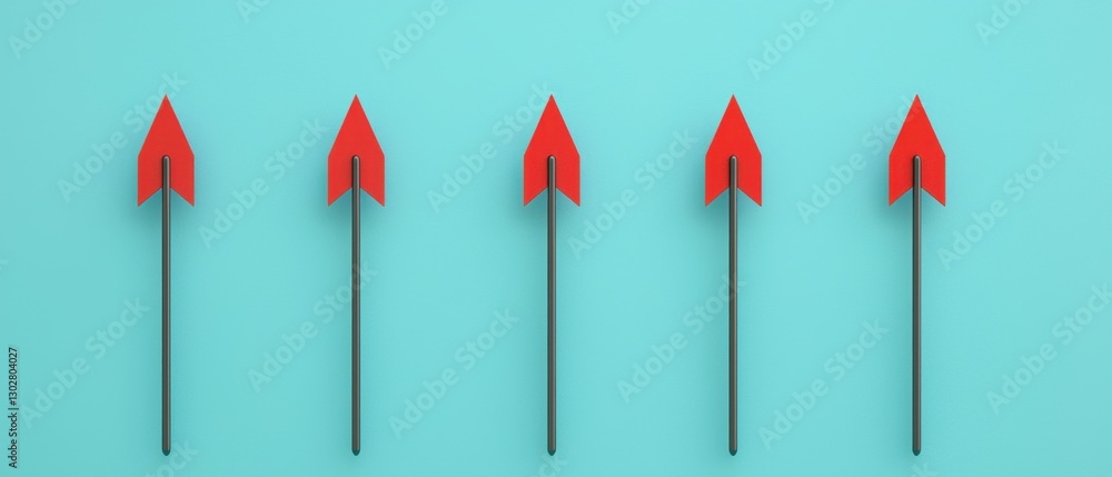 Poster the arrow hits the target infographics concept. competitive analysis infographic with contrasting re