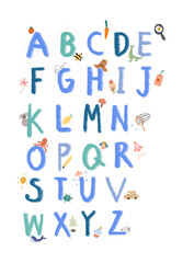 hand drawn alphabet