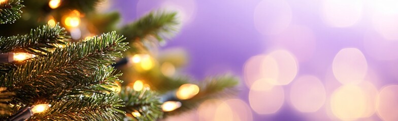 Christmas tree lights bokeh background