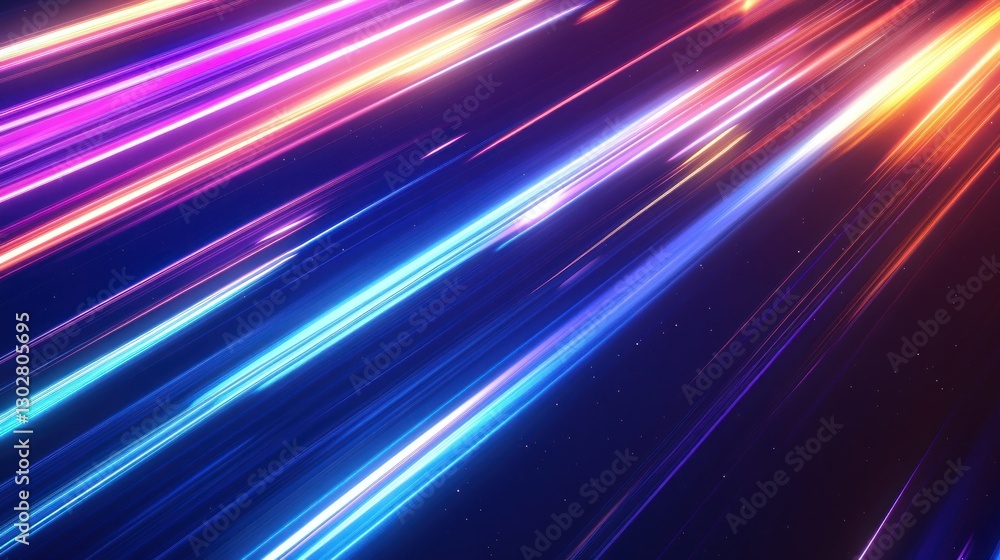 Poster vibrant streaks of colorful light create a dynamic abstract background for digital designs